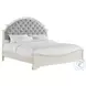 Ulysses Off White And Light Grey King Upholstered Panel Bed