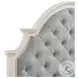 Ulysses Off White And Light Grey Twin Upholstered Panel Bed