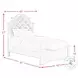 Ulysses Off White And Light Grey Twin Upholstered Panel Bed