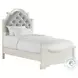 Ulysses Off White And Light Grey Twin Upholstered Panel Bed