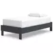 Simmenfort Matte Navy Twin Platform Bed