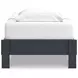 Simmenfort Matte Navy Twin Platform Bed