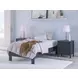 Simmenfort Matte Navy Twin Platform Bed
