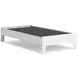 Hallityn Matte White Twin Platform Bed