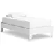 Hallityn Matte White Twin Platform Bed