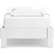 Hallityn Matte White Twin Platform Bed