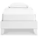 Hallityn Matte White Twin Platform Bed