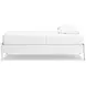 Hallityn Matte White Twin Platform Bed