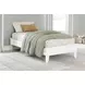 Hallityn Matte White Twin Platform Bed
