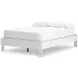 Hallityn Matte White Full Platform Bed