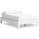 Hallityn Matte White Full Platform Bed