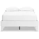 Hallityn Matte White Full Platform Bed