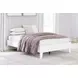 Hallityn Matte White Full Platform Bed