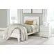 Hallityn Matte White Twin Panel Headboard