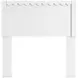 Hallityn Matte White Twin Panel Headboard