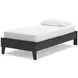 Socalle Matte Black Twin Platform Bed