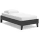 Socalle Matte Black Twin Platform Bed