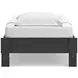 Socalle Matte Black Twin Platform Bed