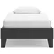 Socalle Matte Black Twin Platform Bed