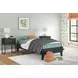 Socalle Matte Black Twin Platform Bed