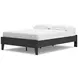 Socalle Matte Black Full Platform Bed