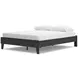 Socalle Matte Black Queen Platform Bed