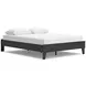 Socalle Matte Black Queen Platform Bed