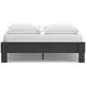 Socalle Matte Black Queen Platform Bed