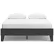 Socalle Matte Black Queen Platform Bed