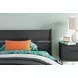 Socalle Matte Black Twin Panel Headboard