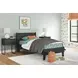 Socalle Matte Black Twin Panel Headboard
