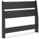 Socalle Matte Black Twin Panel Headboard