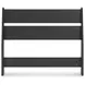 Socalle Matte Black Twin Panel Headboard