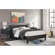 Socalle Matte Black Full Panel Headboard