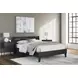 Socalle Matte Black Queen Panel Headboard