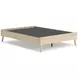 Cabinella Tan Full Platform Bed with No Headboard