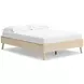 Cabinella Tan Full Platform Bed with No Headboard