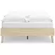 Cabinella Tan Full Platform Bed with No Headboard