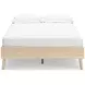 Cabinella Tan Full Platform Bed with No Headboard