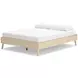 Cabinella Tan Queen Platform Bed with No Headboard