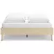 Cabinella Tan Queen Platform Bed with No Headboard