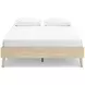 Cabinella Tan Queen Platform Bed with No Headboard