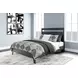 Finch Matte Black Queen Panel Headboard