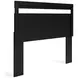 Finch Matte Black Queen Panel Headboard