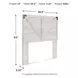 Shawburn Whitewash Full Crossbuck Panel Headboard