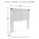 Shawburn Whitewash Queen Crossbuck Panel Headboard