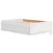 Onita White Platform Bedroom Set with 1 Side Storage