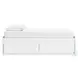 Onita White Platform Bedroom Set with 1 Side Storage