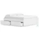 Onita White King Platform Bed with 1 Side Storage