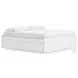 Onita White King Platform Bed with 1 Side Storage